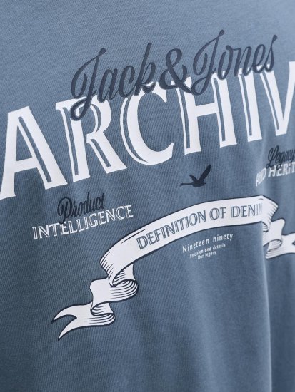 Jack & Jones Dover Denim O-Neck T-Shirt Grey - T-shirts - T-shirts Homem Tamanhos Grandes