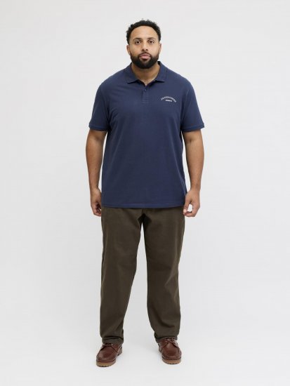 Jack & Jones College Logo Short Sleeve Polo Shirt Blue - Pólos - Pólos Tamanhos Grandes Homem