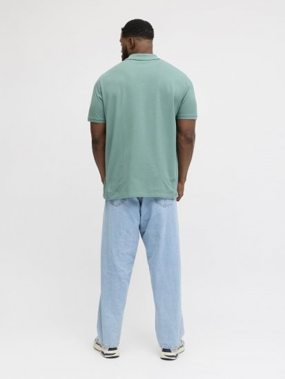 Jack & Jones College Logo Short Sleeve Polo Turquoise - Pólos - Pólos Tamanhos Grandes Homem