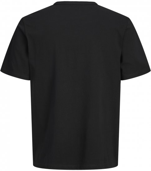 Jack & Jones College Logo Crew Neck T-Shirt Black - T-shirts - T-shirts Homem Tamanhos Grandes
