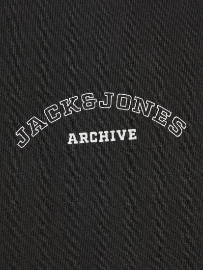 Jack & Jones College Logo Crew Neck T-Shirt Black - T-shirts - T-shirts Homem Tamanhos Grandes