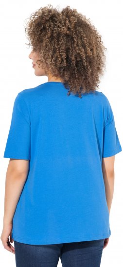 Ulla Popken Shell Picker Club Short Sleeve Graphic Tee Teal Blue - ROUPA PARA MULHER 40-66 - 