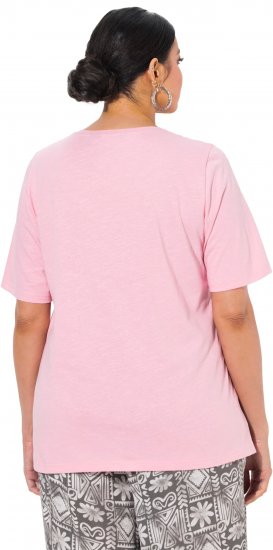 Ulla Popken Cactus Short Sleeve Graphic Tee Pink - T-shirts estampadas para mulher - 