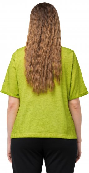 Ulla Popken Cold Dyed Sweetheart Neckline Short Sleeve Tee Apple Green - T-shirts - 
