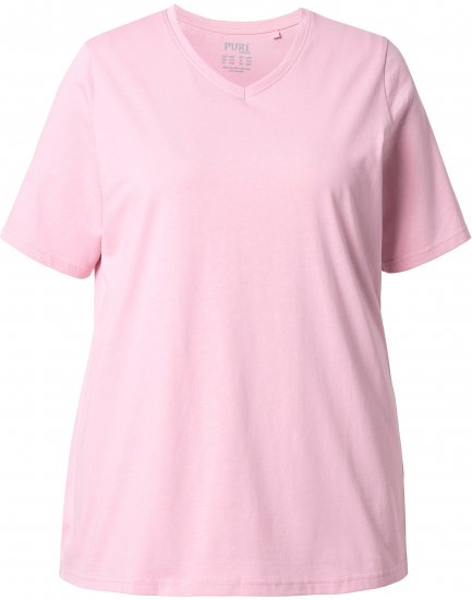 Ulla Popken Eco Cotton Basic T-Shirt 2-Pack Grey/Pink - T-shirts - 