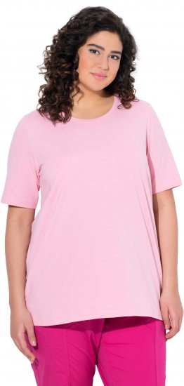 Ulla Popken Essential Round Neck Stretch Tee Pink - T-shirts - 