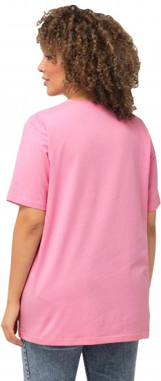 Ulla Popken Essential Round Neck Stretch Tee Light Pink - T-shirts - 