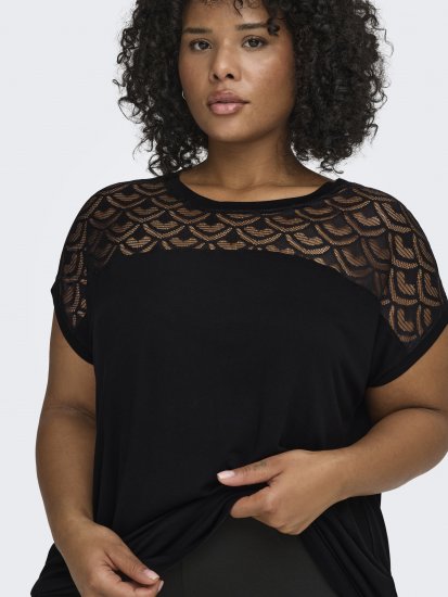 Only Carmakoma Flake Top Black - Tops - 