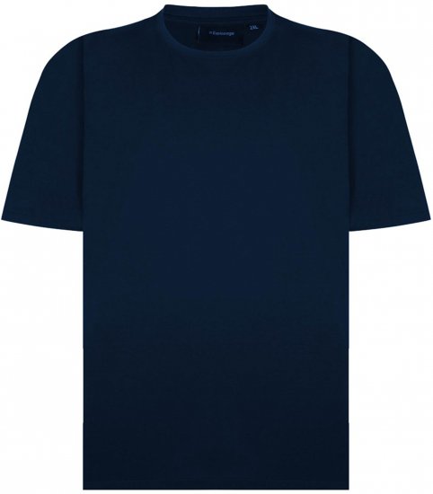Espionage T015 Plain Crew Neck T-Shirt Navy - T-shirts - T-shirts Homem Tamanhos Grandes