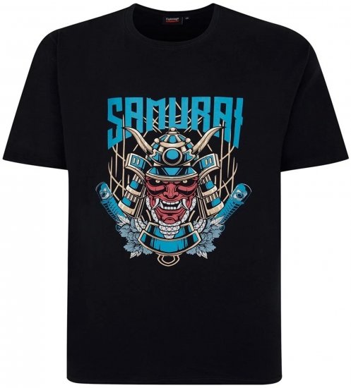 Espionage T429 Samurai Printed T-Shirt Navy - T-shirts lisas - T-shirts lisas tamanhos grandes