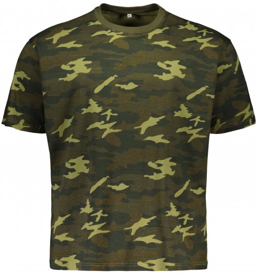 Big Bones X2175 Camo T-Shirt Green - T-shirts - T-shirts Homem Tamanhos Grandes