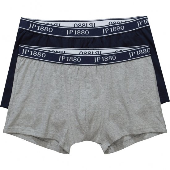 JP1880 Boxershorts Flexnamic 2-Pack Navy/Grey - Roupa Interior & natação - Roupa interior Homem Tamanhos Grandes