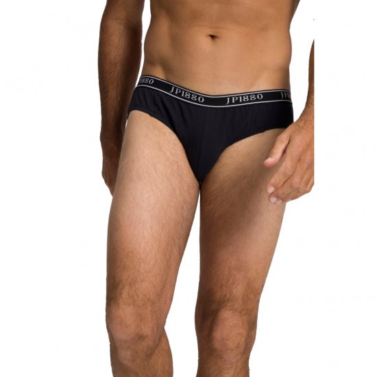 JP1880 Briefs Stretch Cotton 2-Pack Black - Roupa Interior & natação - Roupa interior Homem Tamanhos Grandes