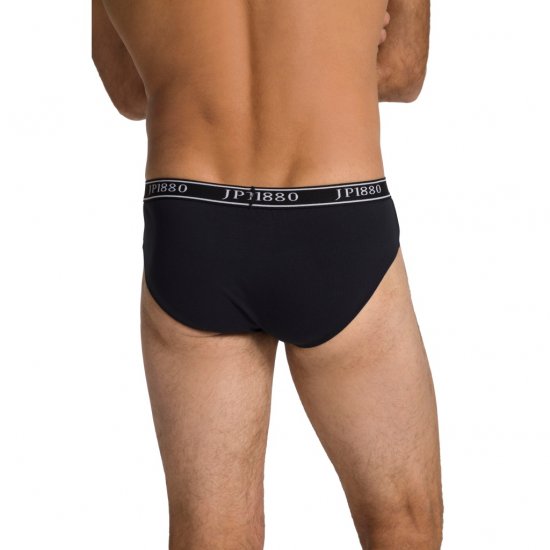 JP1880 Briefs Stretch Cotton 2-Pack Black - Roupa Interior & natação - Roupa interior Homem Tamanhos Grandes