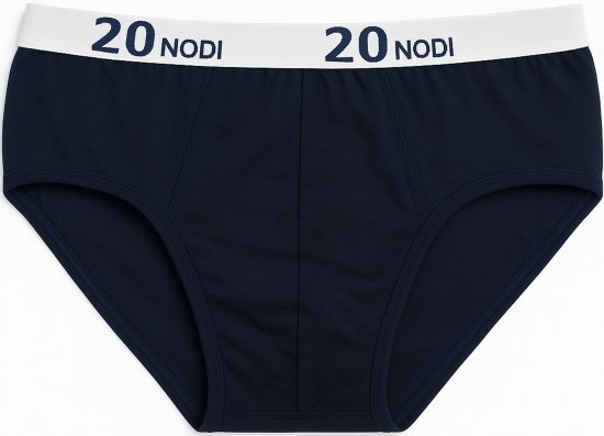 20 Nodi Stretch Cotton Briefs with Medium Side Cut Blue - Roupa Interior & Natação - Roupa interior Homem Tamanhos Grandes