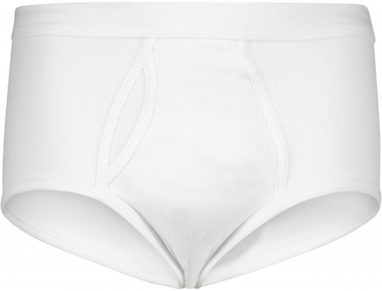 Adamo Prestige Briefs Double Ribbed White - Roupa Interior & natação - Roupa interior Homem Tamanhos Grandes