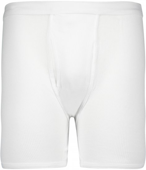 Adamo Prestige Boxershorts Double Ribbed White - Roupa Interior & natação - Roupa interior Homem Tamanhos Grandes