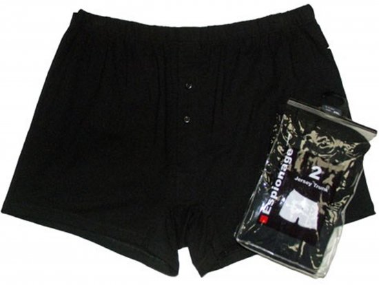 Espionage U001 2-Pack Boxershorts Black/White - Roupa Interior & natação - Roupa interior Homem Tamanhos Grandes