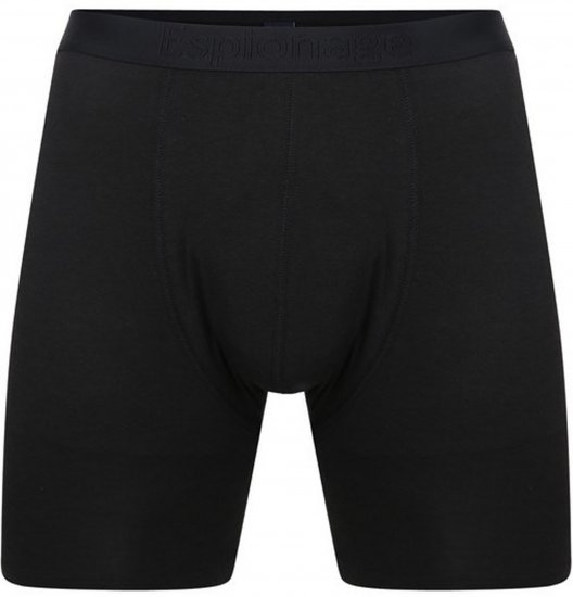 Espionage U010D Bamboo Trunks 2-Pack Black - Roupa Interior & natação - Roupa interior Homem Tamanhos Grandes