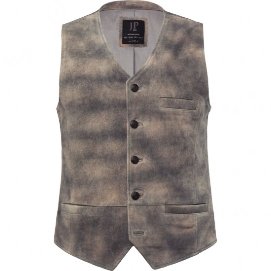 JP1880 Vest Traditional Cowhide Graphite Grey - Trachten & Oktoberfest - Roupas Oktoberfest em tamanhos grandes (Trachten)