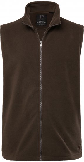 JP1880 Fleece Vest Stand-up Collar Brown - Casacos - Casacos Homem Tamanhos Grandes