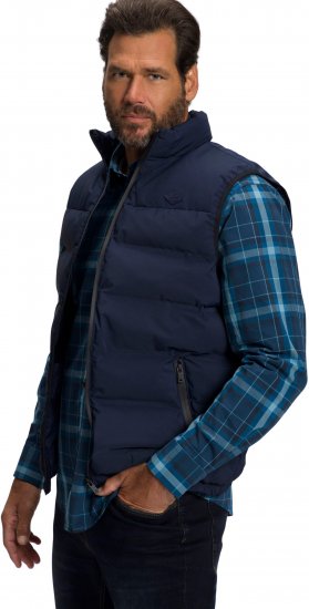 JP1880 Quilted Gilet Stand-up Collar Navy - Casacos - Casacos Homem Tamanhos Grandes