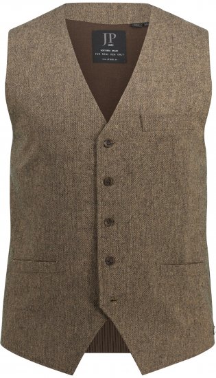 JP1880 Vest Tweed Wool Blend Traditional Light Brown - Roupa de festa - Roupa de festa – Para celebrar com estilo e conforto
