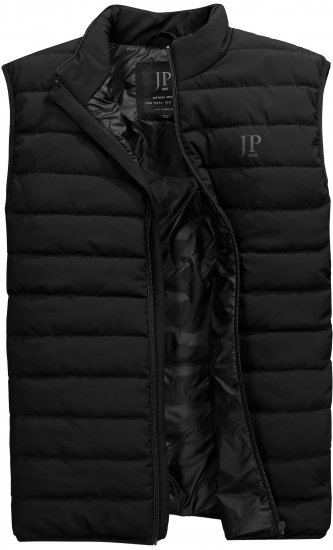 JP1880 Quilted Gilet Stand-Up Collar Black - Casacos - Casacos Homem Tamanhos Grandes