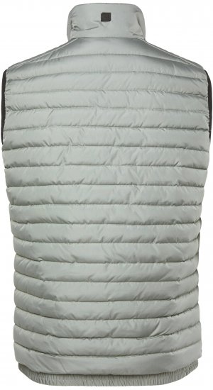 JAY-PI Lightly Quilted Vest with Stomach Fit Grey - Casacos - Casacos Homem Tamanhos Grandes