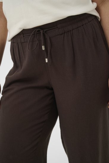 Kaffe Curve Mille Wide Pants Coffee Brown - Calças de tecido - 