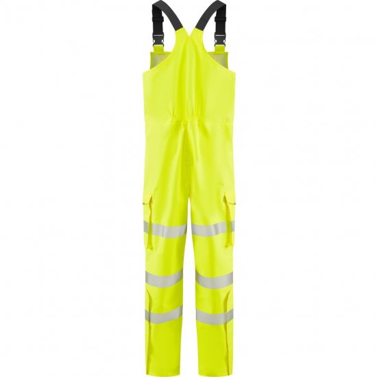 Leo Northam Ecoviz 15K Performance+ Bib & Brace Hi-Vis Yellow - Roupa de trabalho - Roupa de Trabalho Tamanho Grande Homem