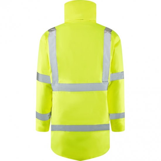 Leo Tawstock EcoViz 4K Baffle Lined Anorak Hi-Vis Yellow - Roupa de trabalho - Roupa de Trabalho Tamanho Grande Homem