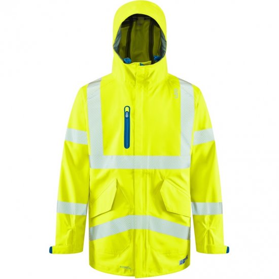 Leo Marisco LTEC 20K High Performance Breathable Waterproof Hi-Vis Yellow - Roupa de trabalho - Roupa de Trabalho Tamanho Grande Homem