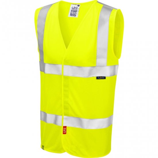 Leo Milford Ecoviz Lfs Waistcoat Hi-Vis Yellow - Roupa de trabalho - Roupa de Trabalho Tamanho Grande Homem
