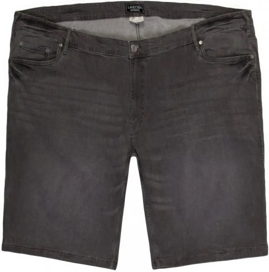 Lavecchia 0908 Bermuda Denim Shorts Black - Calções - Calções Homem Tamanhos Grandes