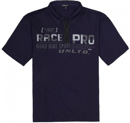 Lavecchia 2030 Polo Shirt Short Sleeve Navy - Pólos - Pólos Tamanhos Grandes Homem