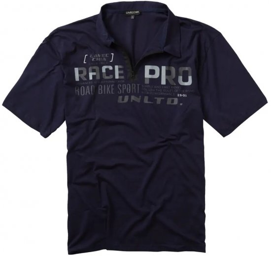 Lavecchia 2030 Polo Shirt Short Sleeve Navy - Pólos - Pólos Tamanhos Grandes Homem