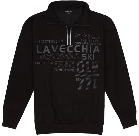 Lavecchia 2029 Sweatshirt Black - Sweatshirts & hoodies - Sweatshirt & Camisolas com Capuz tamanhos grandes