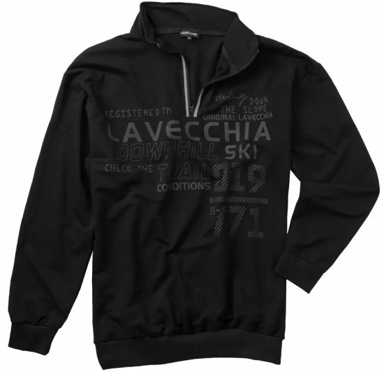 Lavecchia 2029 Sweatshirt Black - Sweatshirts & hoodies - Sweatshirt & Camisolas com Capuz tamanhos grandes