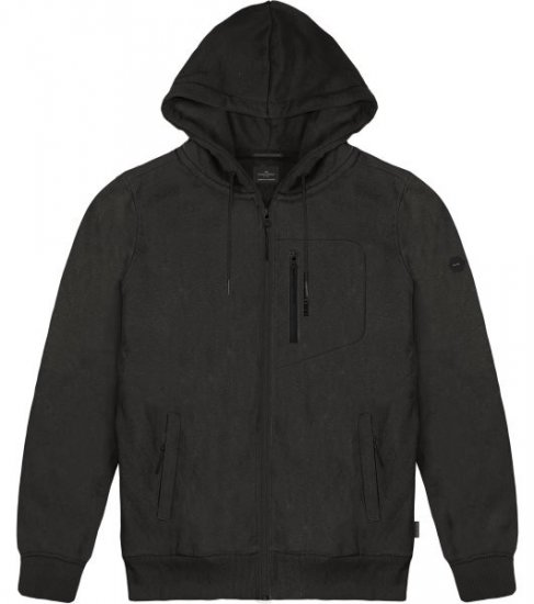 Double Outfitters MTOP-1160 Hoodie com fecho Preto - Sweatshirts & hoodies - Sweatshirt & Camisolas com Capuz tamanhos grandes