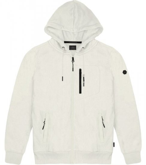 Double Outfitters MTOP-1160 Hoodie com fecho Branco - Sweatshirts & hoodies - Sweatshirt & Camisolas com Capuz tamanhos grandes