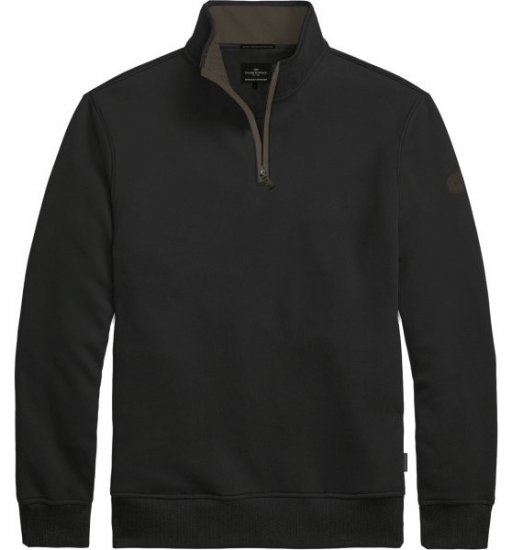 Double Outfitters MTOP-1163 Sweatshirt com meio fecho Preto - Sweatshirts & hoodies - Sweatshirt & Camisolas com Capuz tamanhos grandes