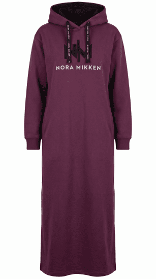 Nora Mikken MARI Maxi Hoodie Dress Mauve Wine - ROUPA PARA MULHER XS-XXL - 