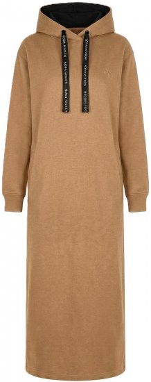 Nora Mikken MARTINA Maxi Hoodie Dress Camel - ROUPA PARA MULHER XS-XXL - 