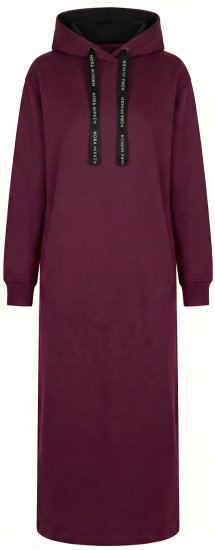 Nora Mikken MARTINA Maxi Hoodie Dress Mauve Wine - ROUPA PARA MULHER XS-XXL - 