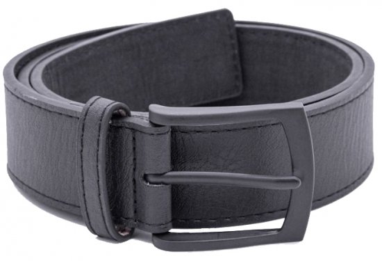 D555 Ozzy Leather Belt Black, 4cm - Cintos - Cintos Masculinos Tamanhos Grandes