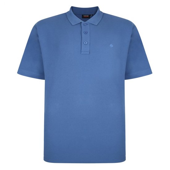 Espionage P074C Polo de Manga Curta Azul Centáurea - Pólos - Pólos Tamanhos Grandes Homem