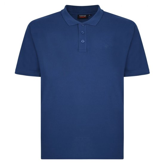 Espionage P074C Polo de Manga Curta Azul Escuro - Pólos - Pólos Tamanhos Grandes Homem