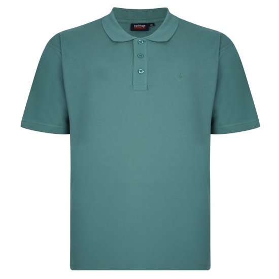 Espionage P074C Polo de Manga Curta Verde Abeto - Pólos - Pólos Tamanhos Grandes Homem