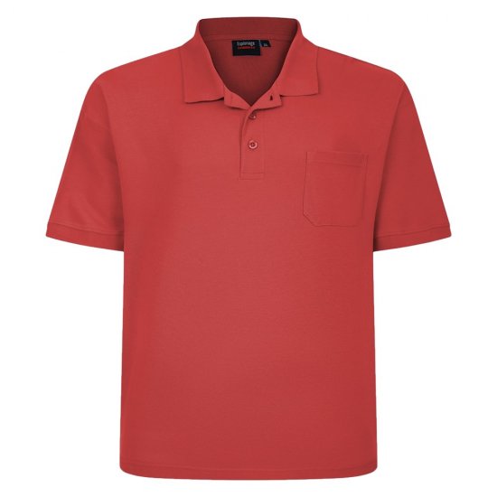 Espionage P074C Polo de Manga Curta Laranja Queimado - Pólos - Pólos Tamanhos Grandes Homem